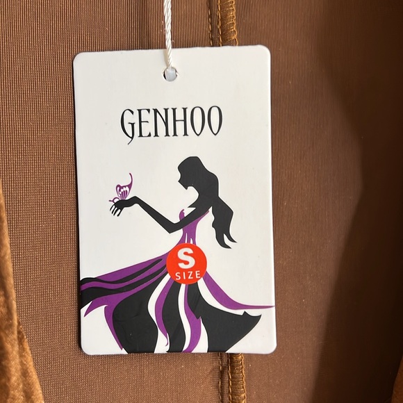 NWT Amazon Genhoo Brown Velvet Blazer w/ Gold Zippers- S - Picture 5 of 8